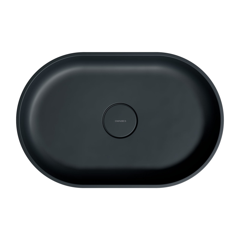 Omnires Ovo M+ umywalka nablatowa 55X36 cm black lava OVOUNBLV