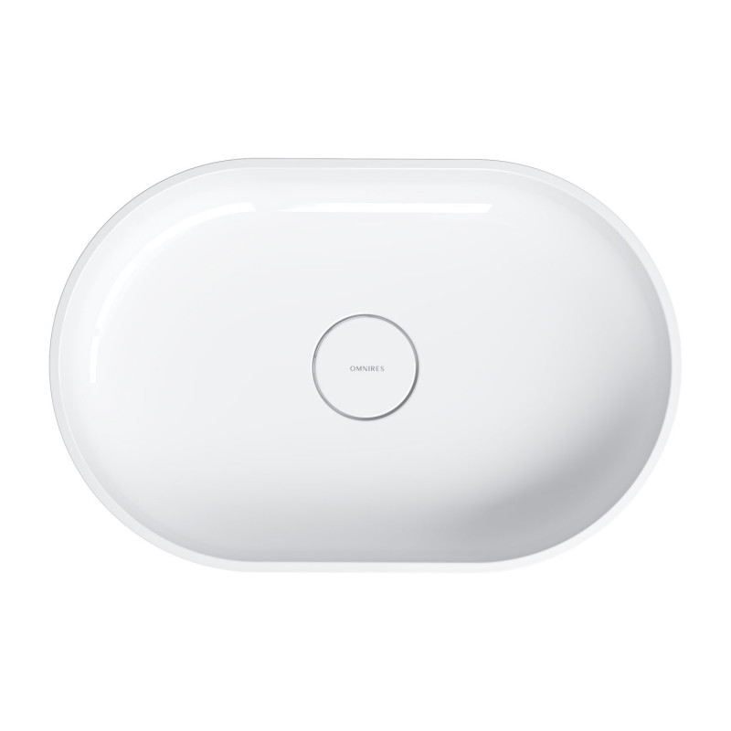 Omnires Ovo M+ umywalka nablatowa 55X36 cm biały połysk OVOUNBP