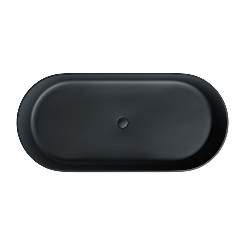 Omnires Ovo M+ wanna wolnostojąca 160x75 cm black lava OVOWWBLV