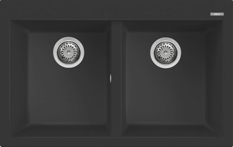 Elleci Quadra 350 zlewozmywak 2 komory wpuszczane M70 Ghisa Metaltek LMQ35070