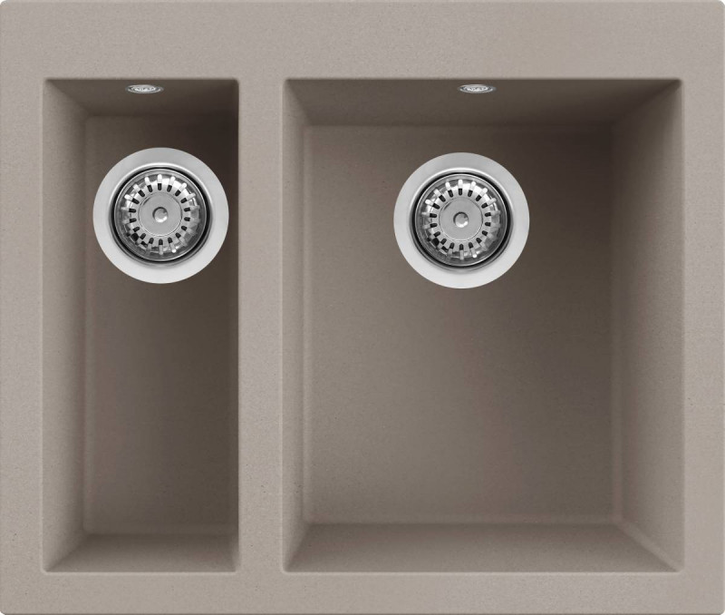 Elleci Quadra 150 zlewozmywak 1,5 komory wpuszczany w blat G43 turkawka Granitek LGQ15043