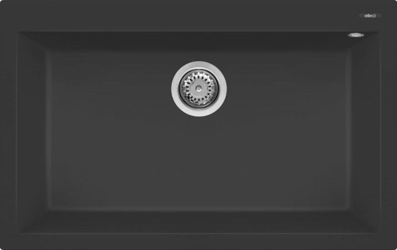 Elleci Quadra 130 zlewozmywak 1 komora wpuszczana w blat G40 czarny Granitek LGQ13040