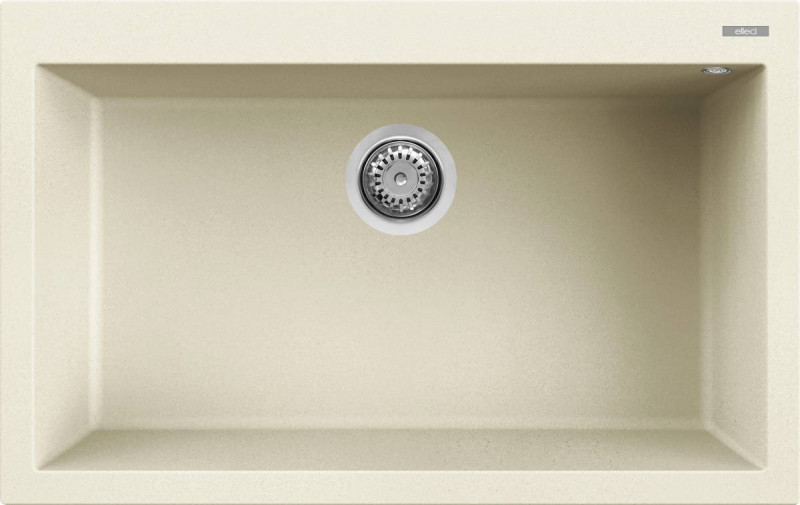 Elleci Quadra 130 zlewozmywak 1 komora wpuszczana w blat G62 antyczny biały Granitek LGQ13062