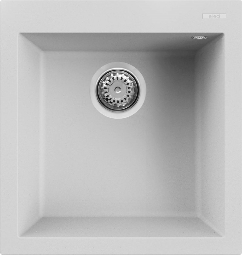 Elleci Quadra 102 zlewozmywak 1 komora wpuszczana w blat G68 biały Granitek LGQ10268