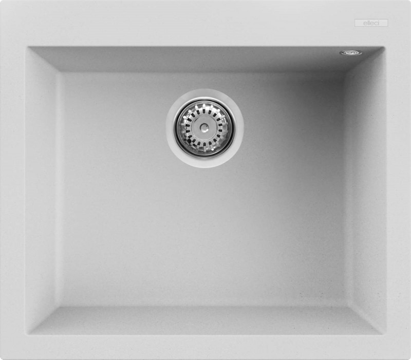 Elleci Quadra 105 zlewozmywak 1 komora wpuszczana w blat G68 biały Granitek LGQ10568