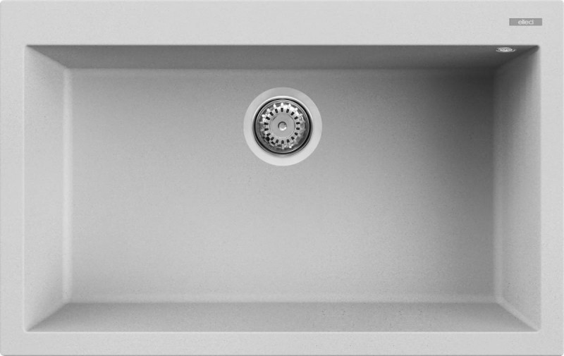 Elleci Quadra 130 zlewozmywak 1 komora wpuszczana w blat M79 Aluminium Metaltek LMQ13079