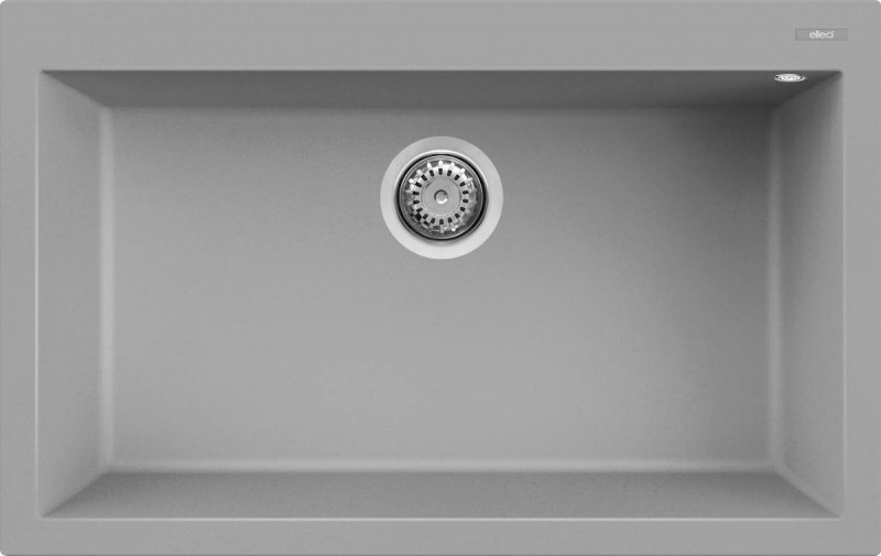 Elleci Quadra 130 zlewozmywak 1 komora wpuszczana w blat K97 jasnoszary KeratekPlus LKQ13097