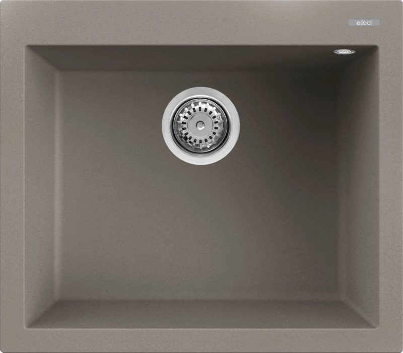 Elleci Quadra 105 zlewozmywak 1 komora wpuszczana w blat K93 gołębi szary KeratekPlus LKQ10593