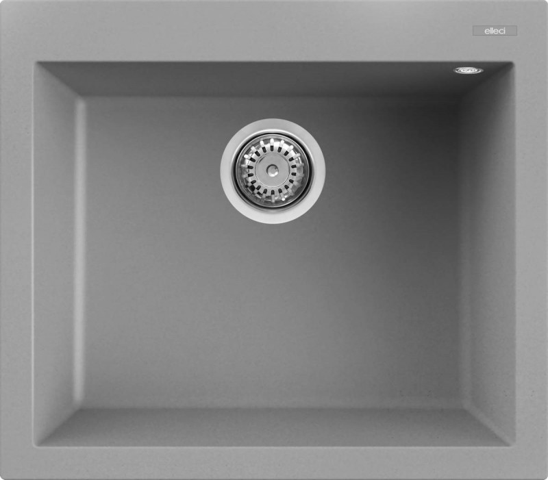 Elleci Quadra 105 zlewozmywak 1 komora wpuszczana w blat K97 jasnoszary KeratekPlus LKQ10597