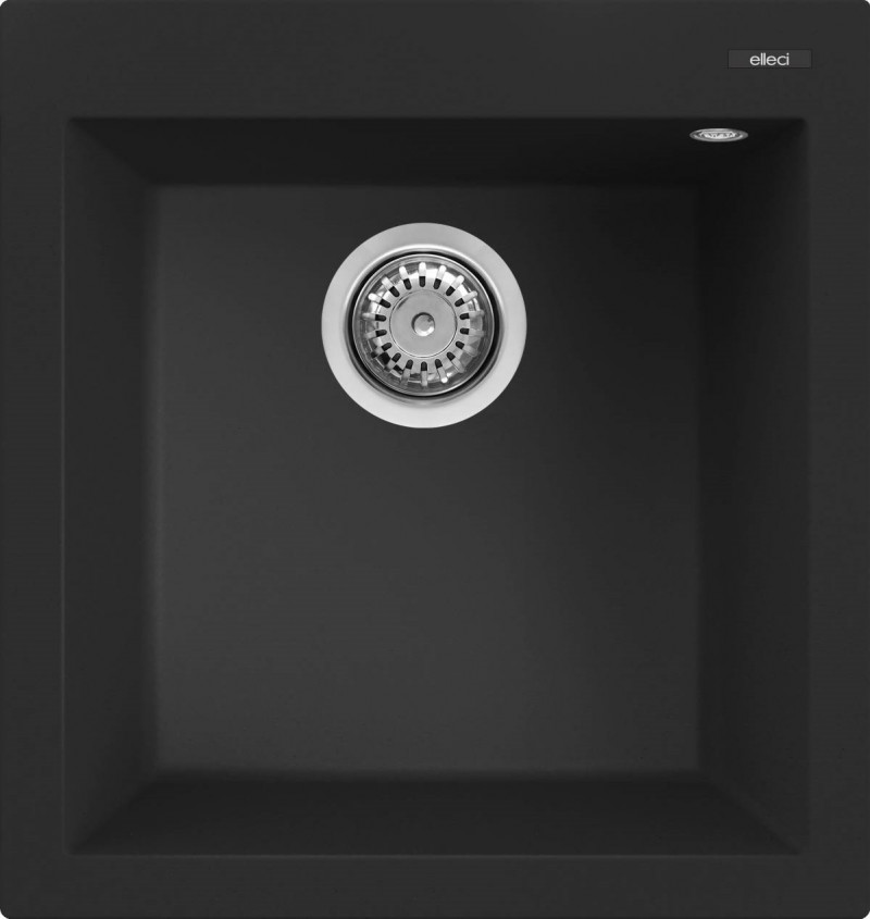 Elleci Quadra 102 zlewozmywak 1 komora wpuszczana w blat K86 czarny KeratekPlus LKQ10286