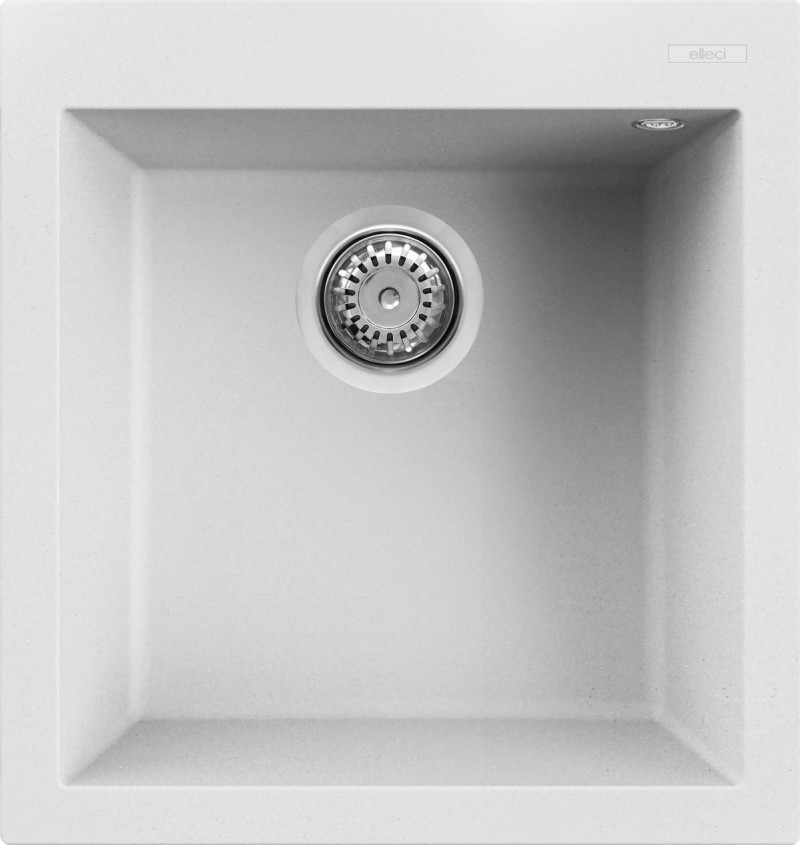 Elleci Quadra 102 zlewozmywak 1 komora wpuszczana w blat K96 biały KeratekPlus LKQ10296