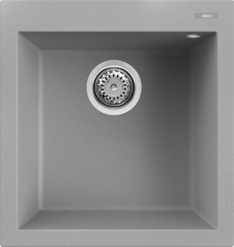Elleci Quadra 102 zlewozmywak 1 komora wpuszczana w blat K97 jasnoszary KeratekPlus LKQ10297
