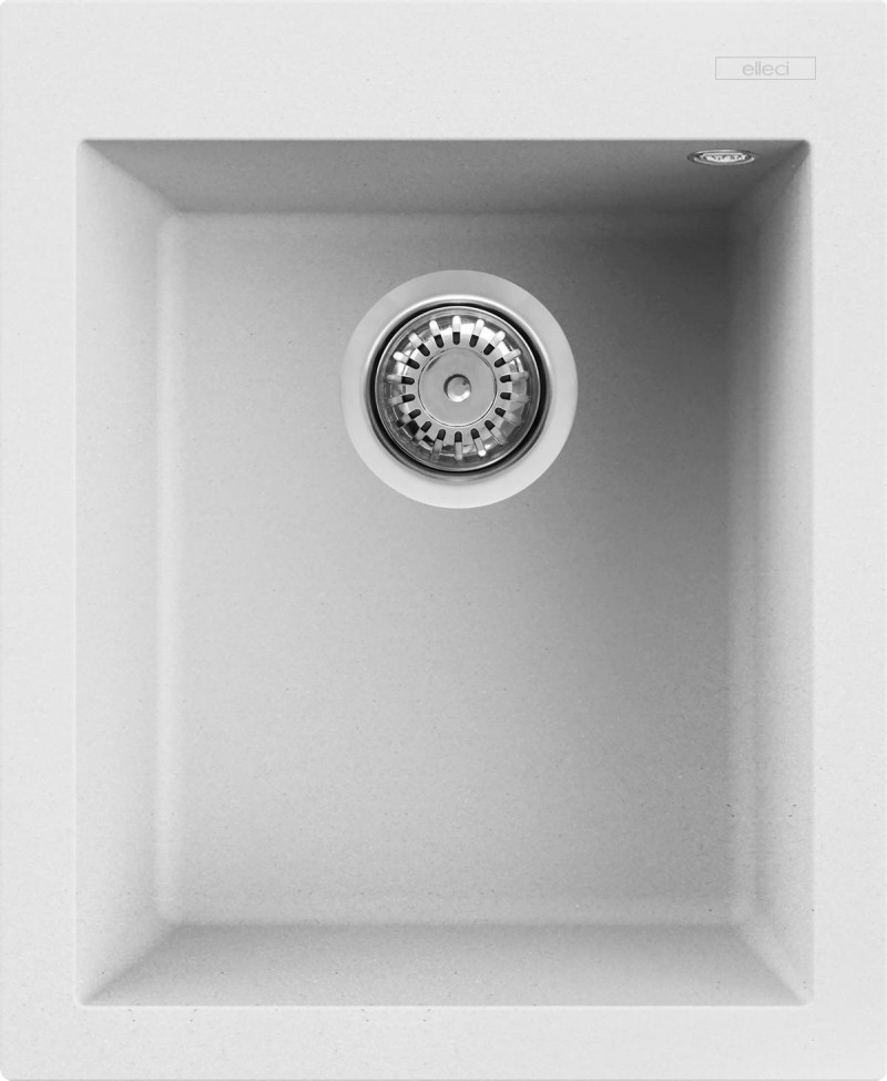 Elleci Quadra 100 zlewozmywak 1 komora wpuszczana w blat K96 biały KeratekPlus LKQ10096