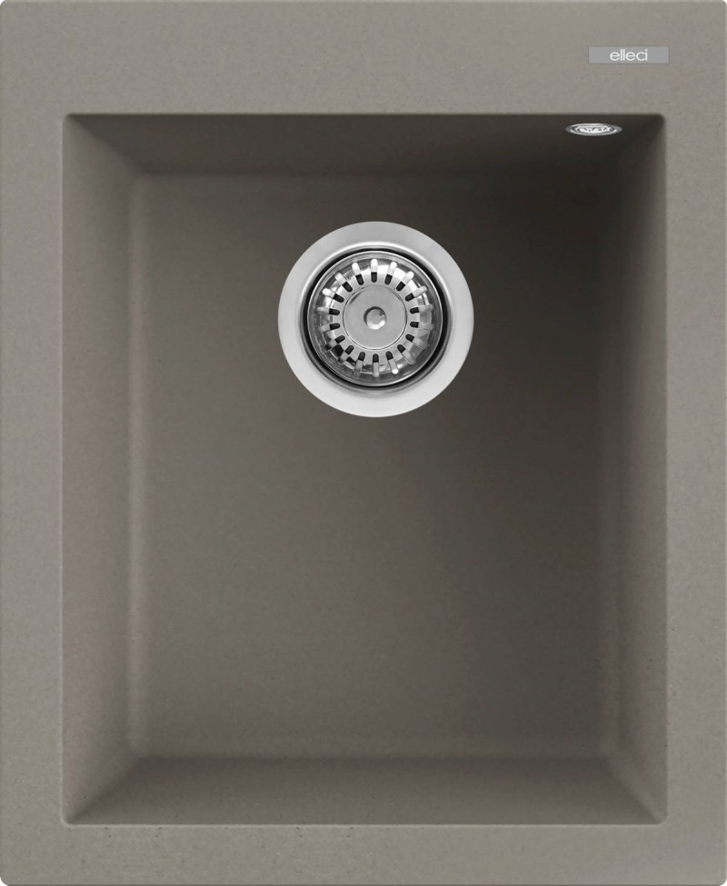 Elleci Quadra 100 zlewozmywak 1 komora wpuszczana w blat K93 gołębi szary KeratekPlus LKQ10093
