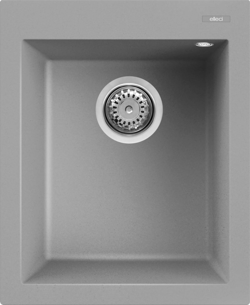 Elleci Quadra 100 zlewozmywak 1 komora wpuszczana w blat K97 jasnoszary KeratekPlus LKQ10097