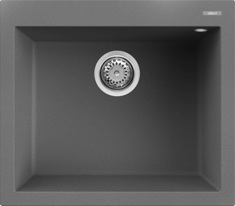 Elleci Quadra 105 zlewozmywak 1 komora wpuszczana w blat K99 ciemnoszary KeratekPlus LKQ10599