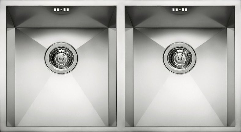 Elleci Square 720 2V zlewozmywak 2 komory podwieszane stal satyna LIQ720SAC2U