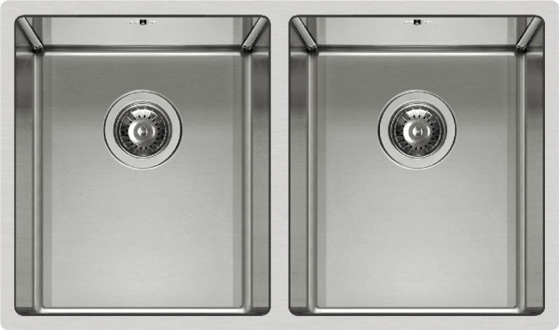 Elleci Square 720 2V R14 zlewozmywak 2 komory podwieszane stal satyna LIQ720SAC2U14