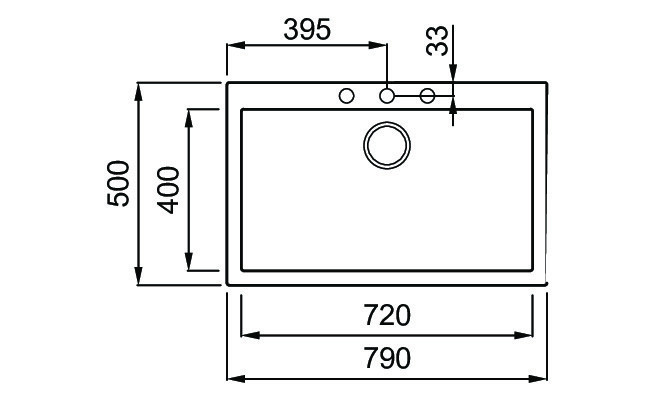 Elleci Quadra 130 zlewozmywak 1 komora wpuszczana w blat M70 Ghisa Metaltek LMQ13070