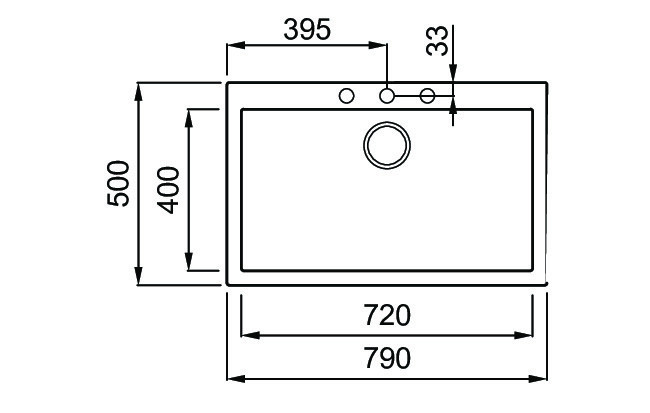 Elleci Quadra 130 zlewozmywak 1 komora wpuszczana w blat M73 Titanium Metaltek LMQ13073