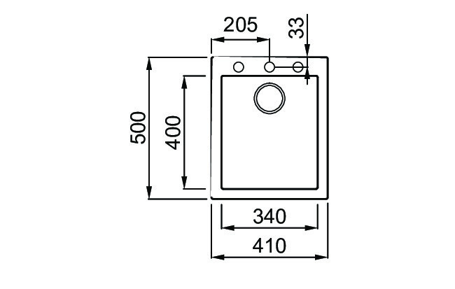 Elleci Quadra 100 zlewozmywak 1 komora wpuszczana w blat M70 Ghisa Metaltek LMQ10070