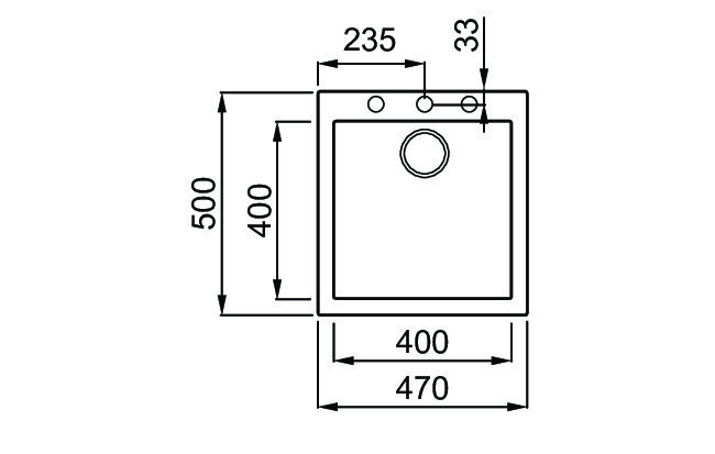 Elleci Quadra 102 zlewozmywak 1 komora wpuszczana w blat K95 szampan KeratekPlus LKQ10295