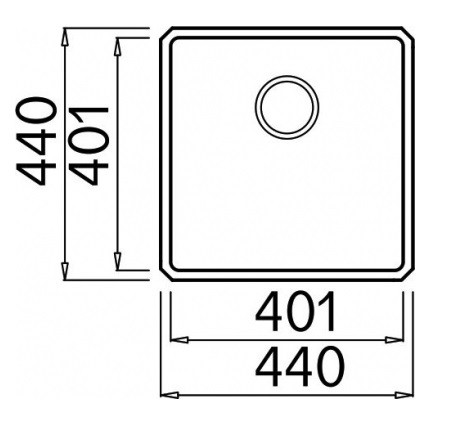Elleci Space 400 R15 zlewozmywak 1 komora podwieszana stal satyna LIC400SACPUN15