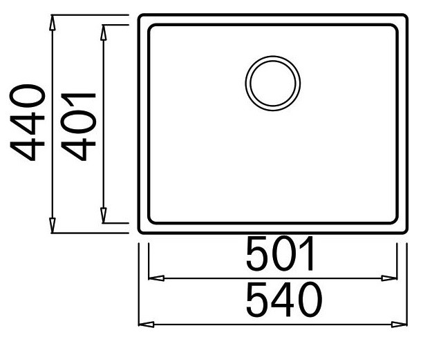 Elleci Space 500 R15 zlewozmywak 1 komora podwieszana stal satyna LIC500SACPUN15
