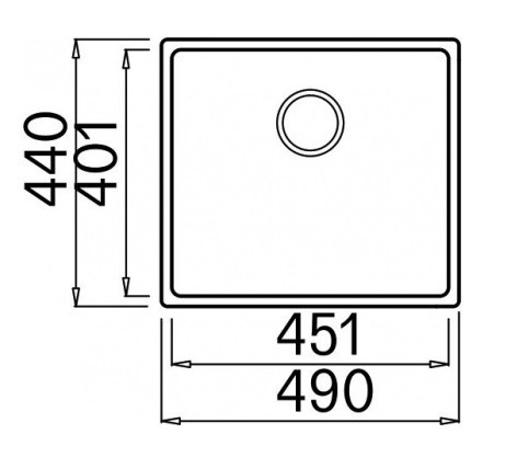 Elleci Space 450 R15 zlewozmywak 1 komora podwieszana stal satyna LIC450SACPUN15