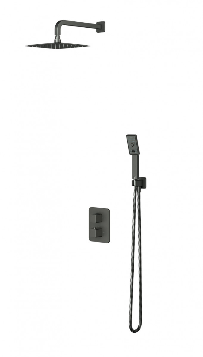 Omnires Parma termosatyczny system prysznicowy podtynkowy grafit SYSPM11GR