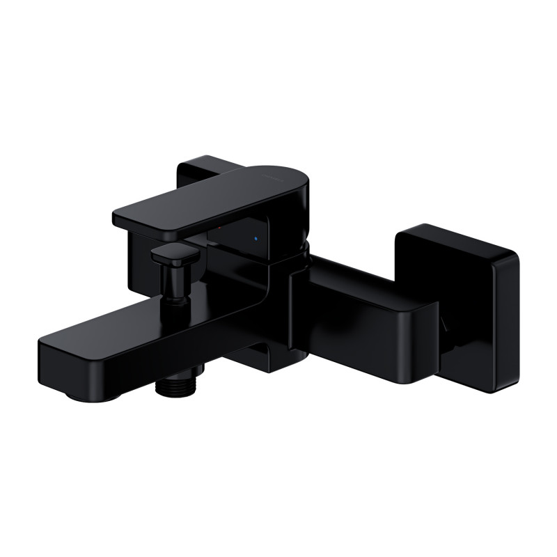 Omnires Baretti bateria wannowa ścienna czarny mat BA7830BL