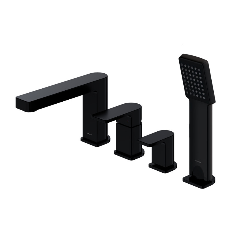 Omnires Baretti bateria wannowa 4-otworowa czarny mat BA7832BL