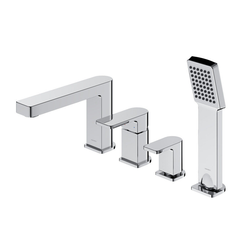 Omnires Baretti bateria wannowa 4-otworowa chrom BA7832CR