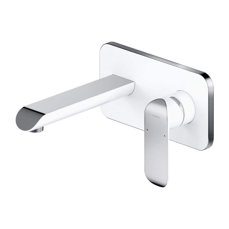 Omnires Sacramento bateria umywalkowa podtynkowa chrom/biały SC2315CRB