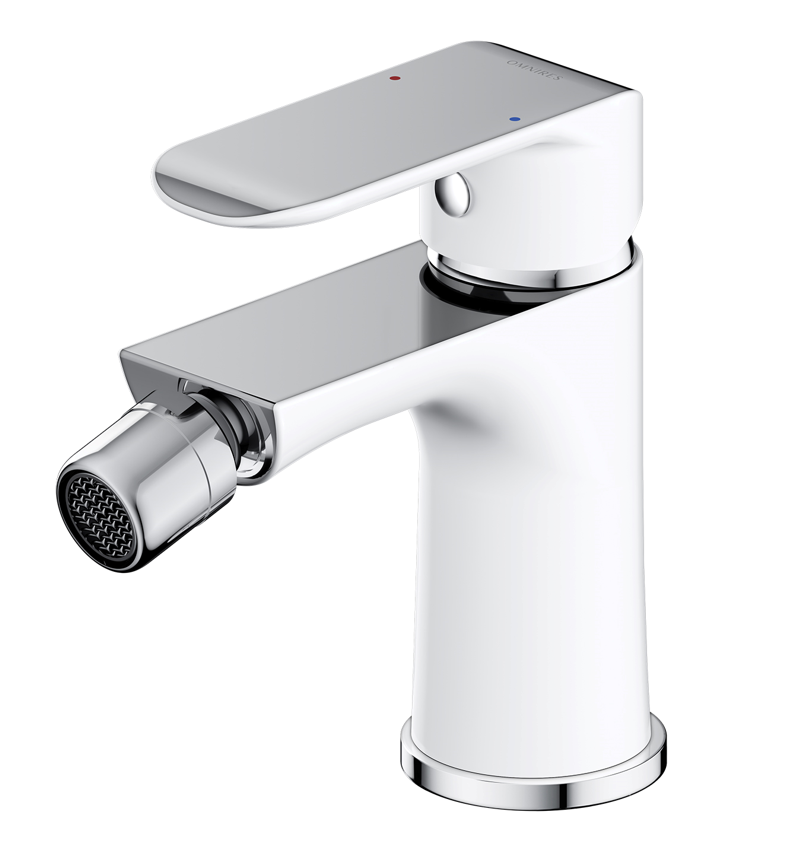 Omnires Sacramento bateria bidetowa stojąca chrom/biały SC2320CRB