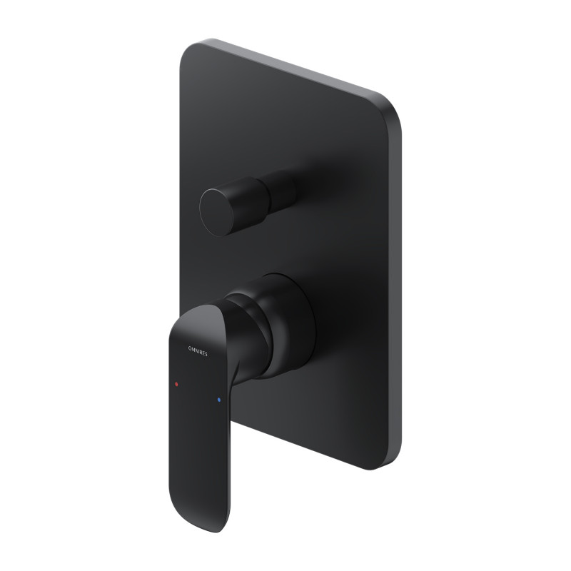 Omnires Sacramento bateria wannowo-prysznicowa podtynkowa czarny mat SC2335XBL