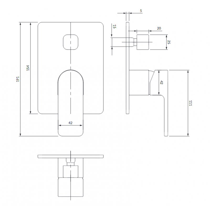 Omnires Baretti bateria wannowo-prysznicowa podtynkowa chrom BA7835CR
