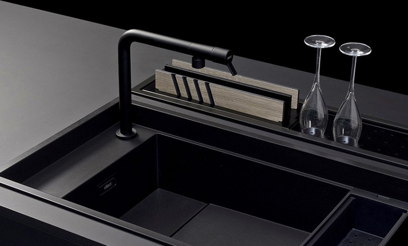 Elleci Solo bateria kuchenna zlewozmywakowa czarny MOKSOLBK