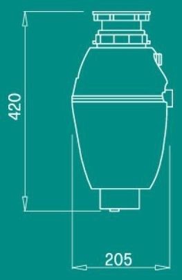 Elleci Green Power 750 TOP młynek rozdrabniacz do odpadków TDH00750