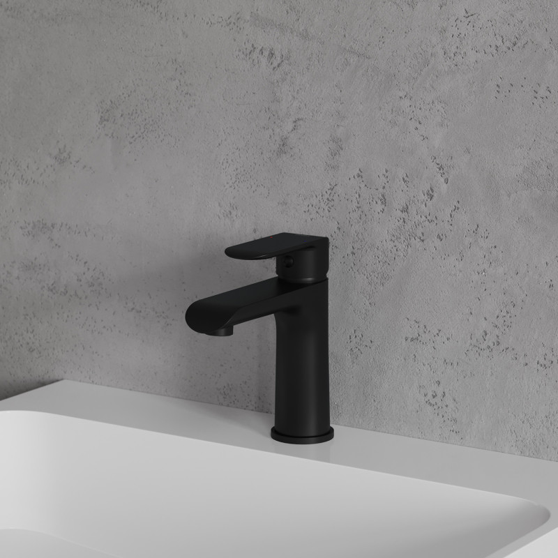 Omnires Sacramento bateria umywalkowa stojąca czarny mat SC2310BL