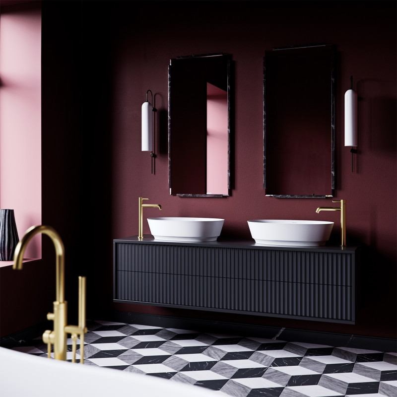 Omnires Neo M+ umywalka nablatowa 60X36 cm Marble+ biały mat NEOUNBM