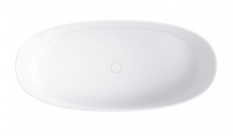 Omnires Neo M+ wanna wolnostojąca 158x72 cm Marble+ biały połysk NEO158WWBP