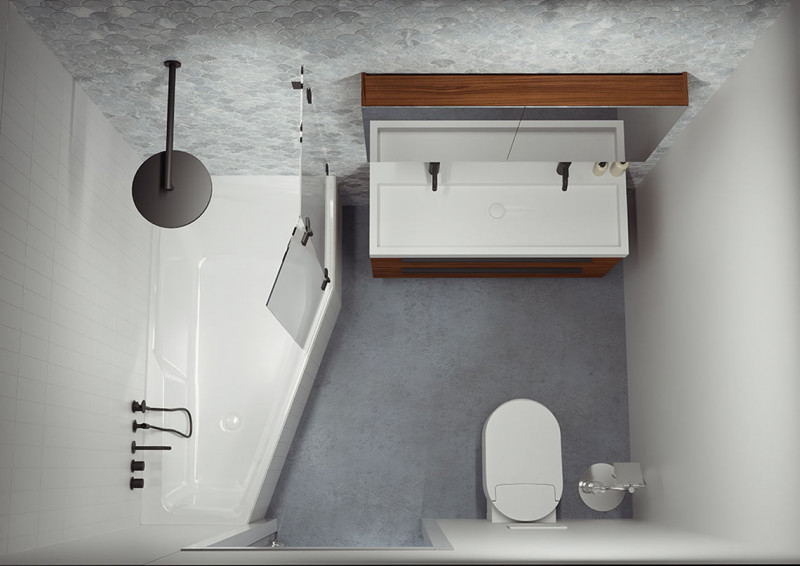 Riho Rethink Space wanna asymetryczna 180x110 lewa z syfonem biały połysk BR18005