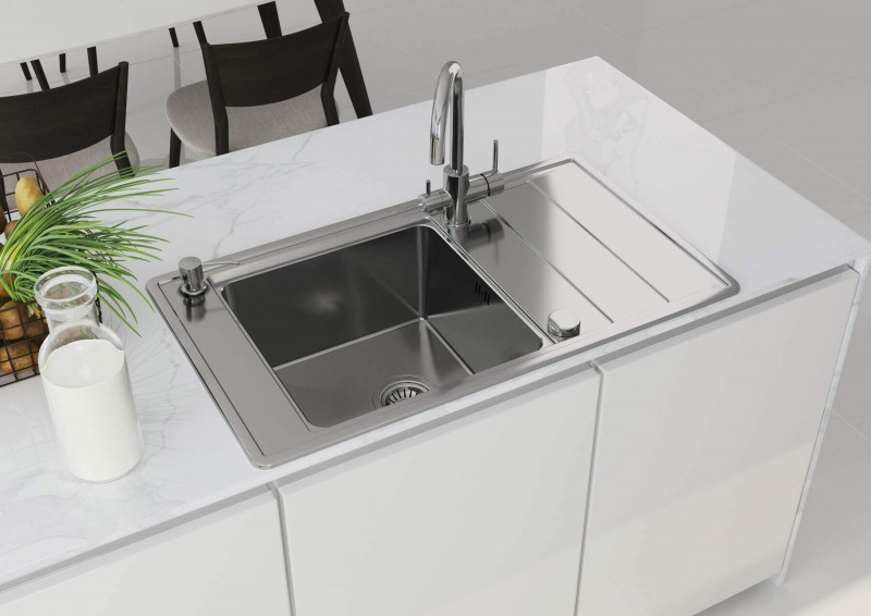 Deante bateria zlewozmywakowa stojąca z podłaczeniem filtra wody chrom BCH064M