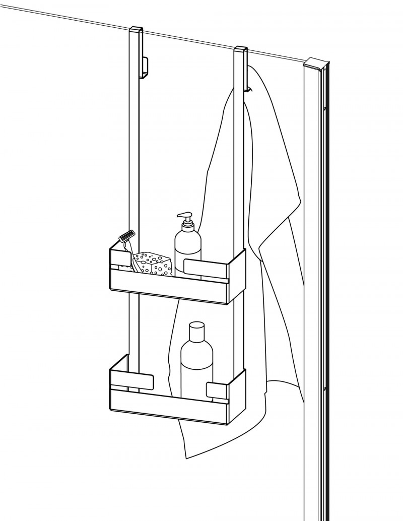 Deante Mokko Bianco półka wieszana na kabinę typu C biały ADMA54K