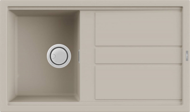 Elleci Best 400 zlewozmywak 1 komora z ociekaczem wpuszczana w blat K95 szampan KeratekPlus LKB40095