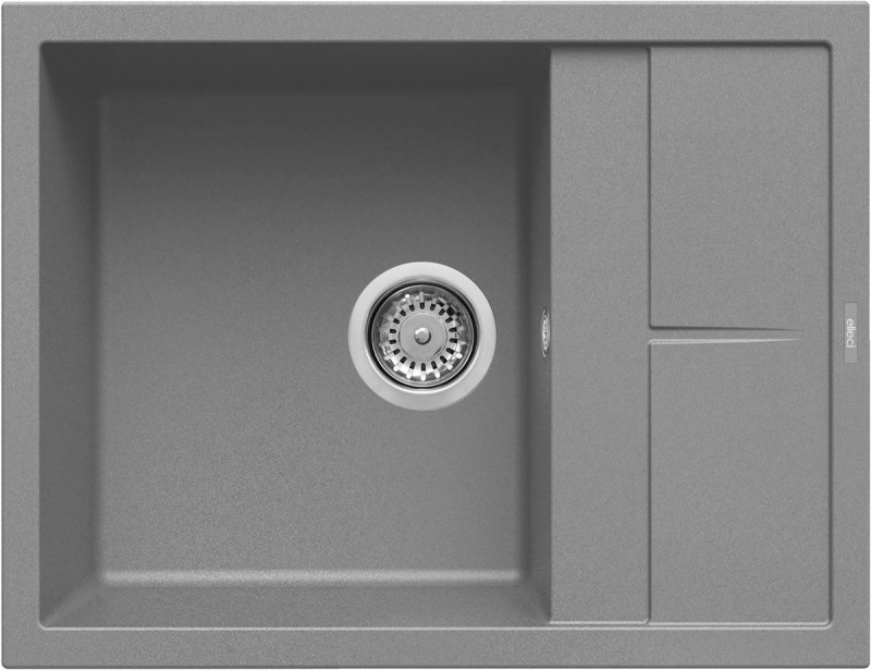 Elleci Unico 125 zlewozmywak 1 komora z ociekaczem wpuszczana w blat M73 titanium Metaltek LMU12573