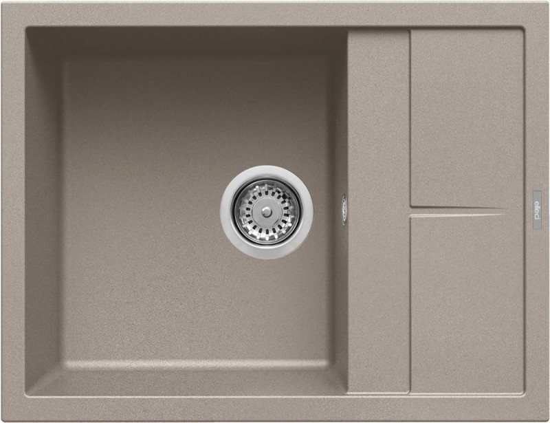 Elleci Unico 125  zlewozmywak 1 komora z ociekaczem wpuszczana w blat G43 tortora Granitek LGU12543