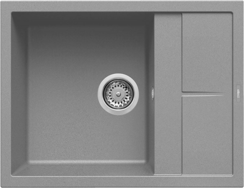 Elleci Unico 125  zlewozmywak 1 komora z ociekaczem wpuszczana w blat G48 cement Granitek LGU12548