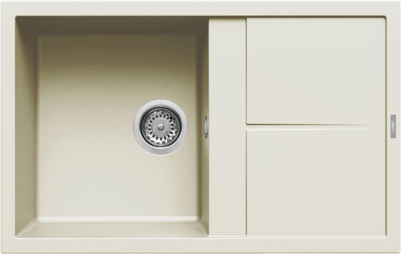 Elleci Unico 300 zlewozmywak 1 komora z ociekaczem wpuszczana w blat G62 biały antyczny Granitek LGU30062